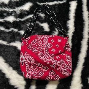 Red Bandana Satchel Bag